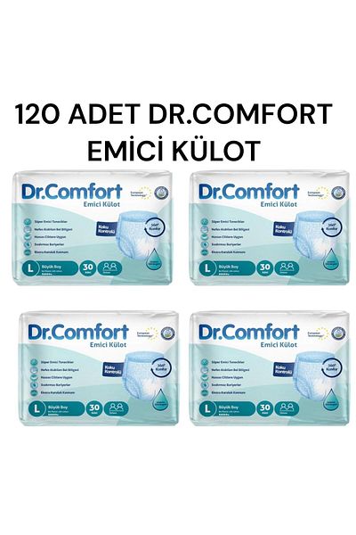 Dr.Comfort Dr Comfort 30 Pieces Large Panty Diapers Large Size 4 Pack 120 Pieces