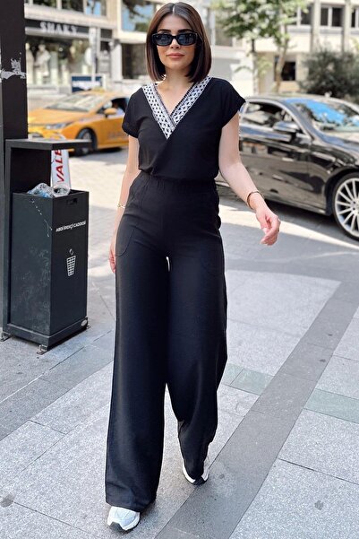 NEW LAVİVA Women's Black Trousers - 700-2933