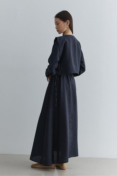 Fahhar Γιλέκο Φόρεμα Navy Blue