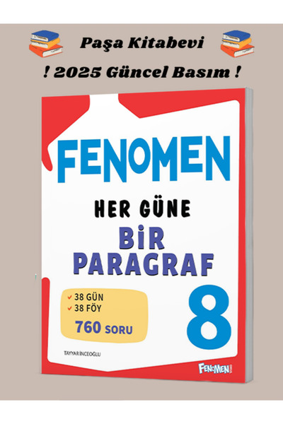 Fenomen Yayıncılık 8. Sınıf Her Güne Bir Paragraf Soru Bankası