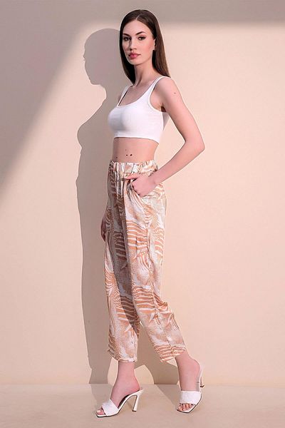NEW LAVİVA Women's Beige Trousers - 700-3249