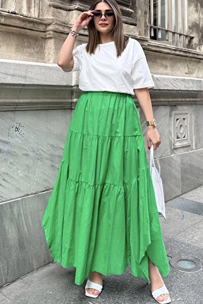 NEW LAVİVA Women's Green Skirt - 700-3574