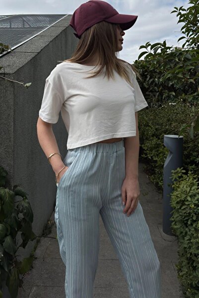 NEW LAVİVA Women's Blue Trousers - 700-3277