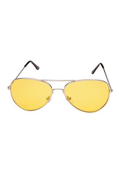 SIKS Night Driving Glasses, Metal Frame, Yellow Lenses