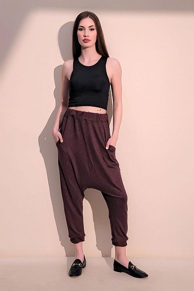 NEW LAVİVA Women's Burgundy Trousers - 700-2992