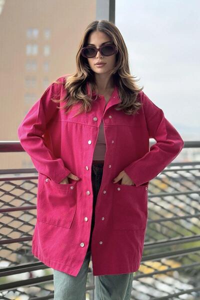 NEW LAVİVA Kadın Fuşya Ceket - 700-3496