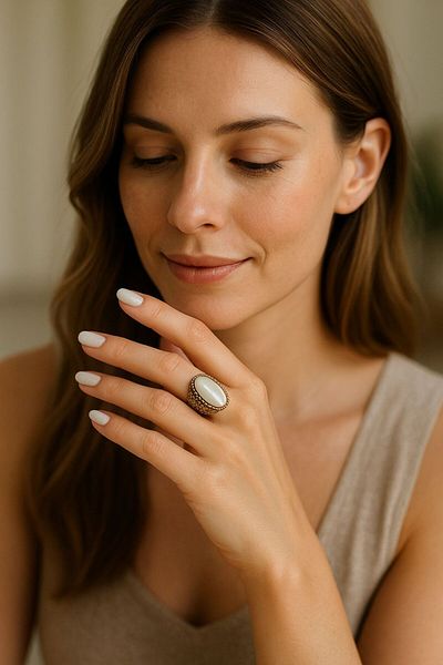 NİLYA Moonprint Adjustable Ring
