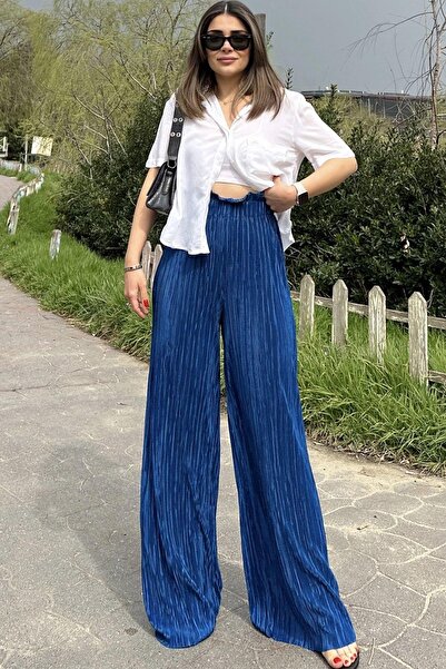 NEW LAVİVA Women's Wrinkled Pants - 700-3578