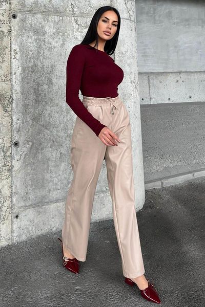 NEW LAVİVA Women's Beige Trousers - 700-3691