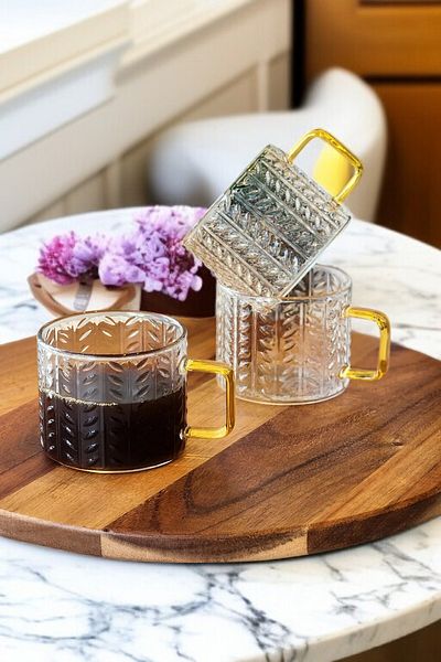LUMİNA 6 Pcs 150 ml Tea Coffee Espresso Glass Cup Cup