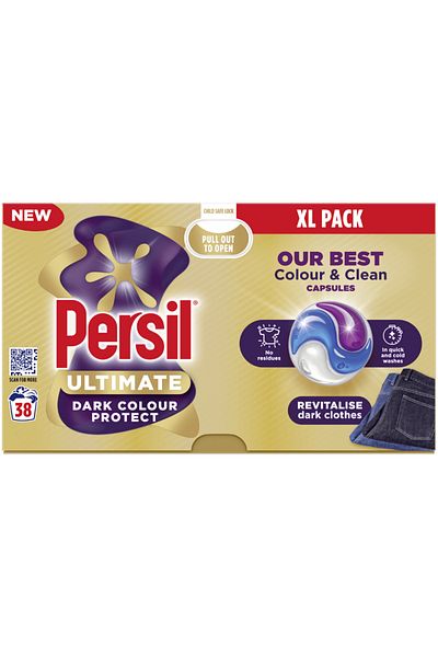 Persil Ultimate Dark Colour Protect Laundry Washing Detergent Capsules 38 Washes