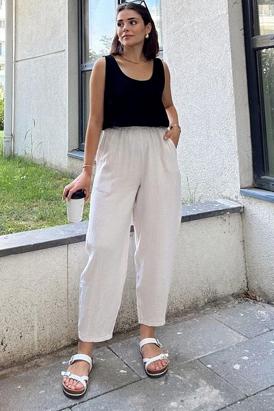 NEW LAVİVA Women's Muslin Trousers - 700-3416