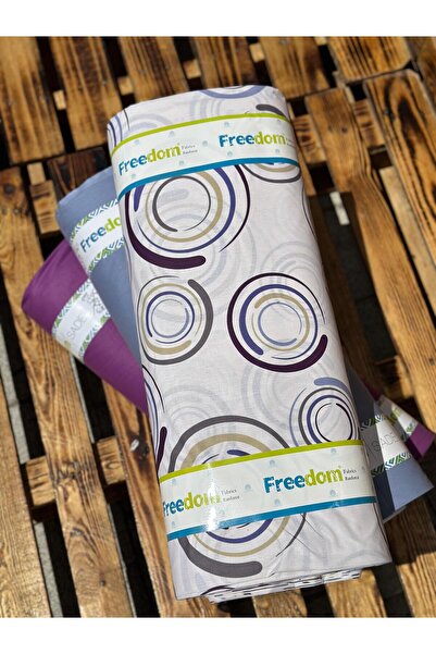 Freedom Ranforce Kumaş Geometrik Desenli - 100% Pamuk 30 Metre 1 Top Kumaş 24...