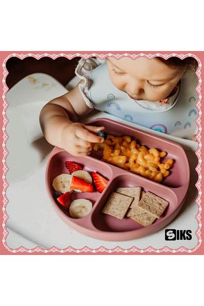 SIKS Set de tacâmuri Baby Diversification, silicon, fără BPA, farfurie comună, cu ventuză, cană
