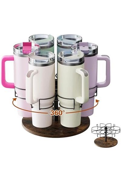 steelsteel Kssiaz Water Bottle Organizer for Stanley 40 oz, Rotating Stanley Cup Organizer Holder, Patented Pro