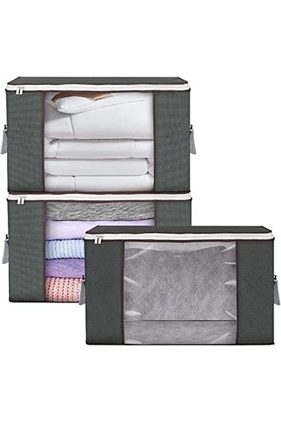 Skytone SKY-TOUCH 3 Pcs Large Capacity Sized Bags, Clothes Storage Bag Organizers, Foldable, Durable and Spa