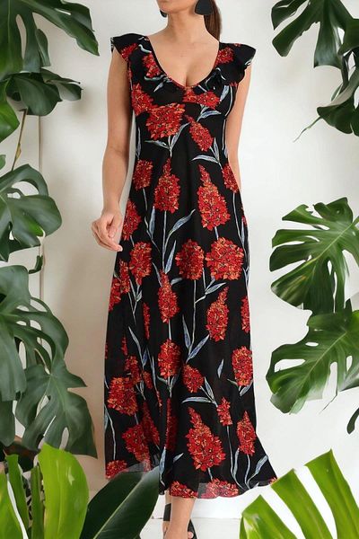 NEW LAVİVA Women's Black Dress - 700-K5281