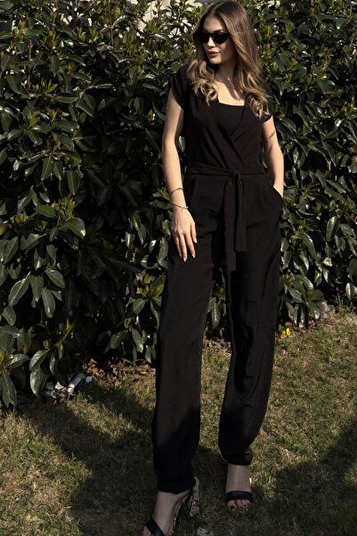 NEW LAVİVA Women's Black Jumpsuit - 700-K5449