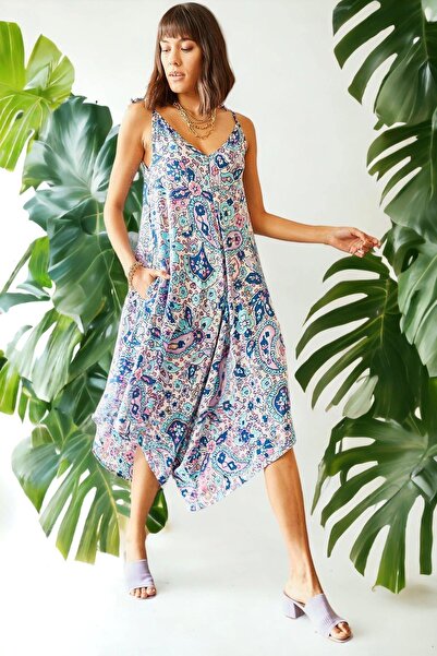 BEES JEANS Γυναικεία Μπλε Ολόσωμη Φόρμα - 700-K6375