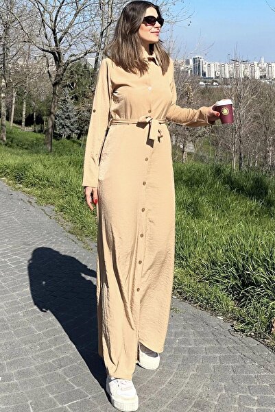 NEW LAVİVA Women's Beige Dress - 700-3576