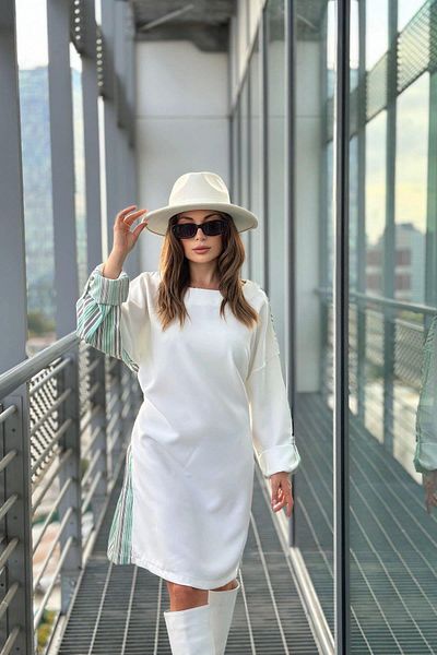 NEW LAVİVA Rochie Ecru Mint - 700-3313