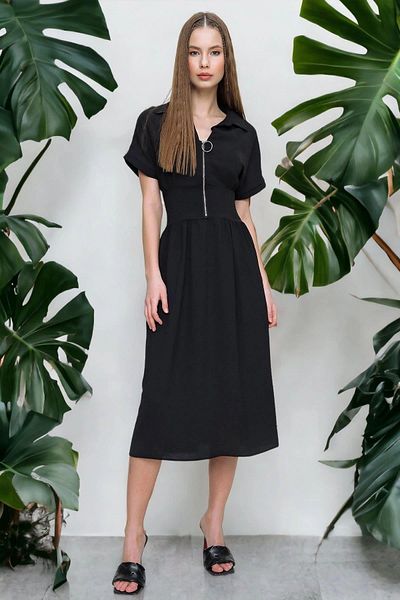 NEW LAVİVA Rochie neagră de damă - 700-2880