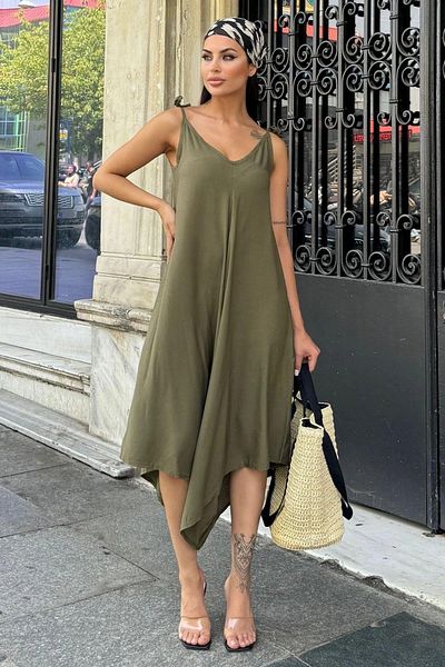 NEW LAVİVA Women's Khaki Jumpsuit - 700-H5002