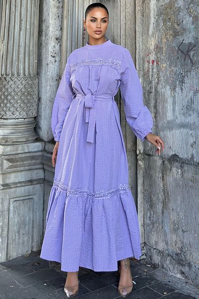 NEW LAVİVA Rochie de damă din dantelă - 700-3617