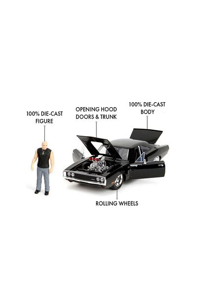 NEZADE STORE 253205006   Fast Furious 1970 Dodge Charger 1:24