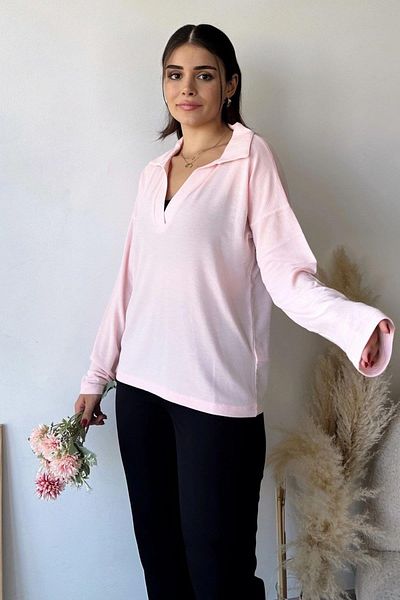 NEW LAVİVA Γυναικεία λινή μπλούζα - 700-2940