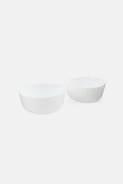 Luminarc 2 Piece Baking Mini Oven Pie Mold, White