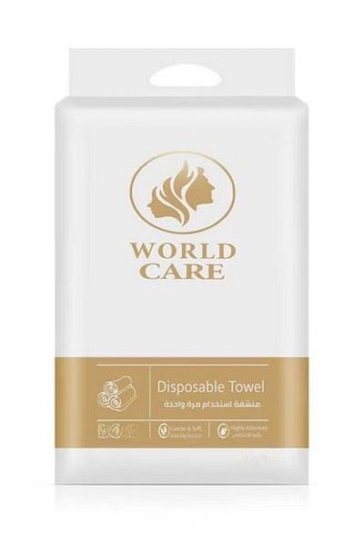WORLD CARE Disposable towel, size 160X80cm, highly absorbent, gentle and soft, 25 pieces