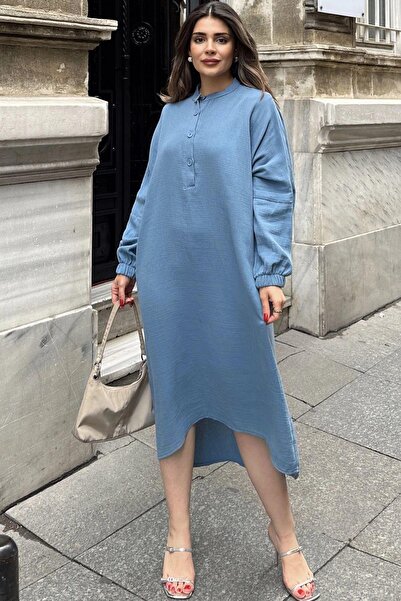 NEW LAVİVA Rochie casual albastră pentru femei - 700-3515