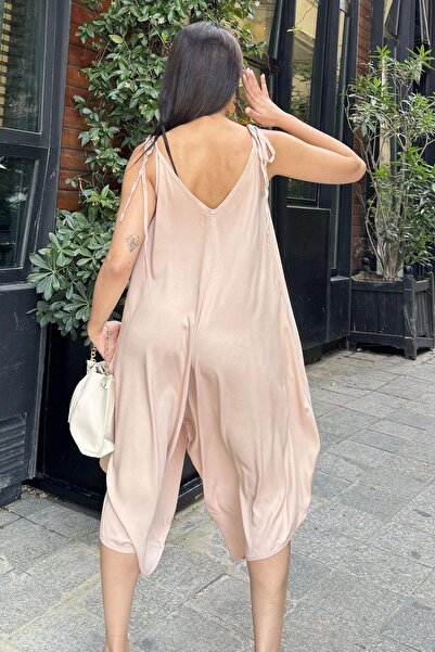 NEW LAVİVA Women's Beige Jumpsuit - 700-H5002