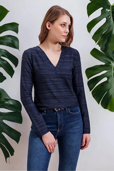 BEES JEANS Γυναικεία Μπλούζα Ναυτικού Μπλε - 700-3191