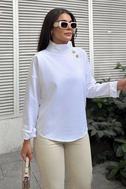 BEES JEANS Γυναικεία Λευκή Μπλούζα - 700-3279