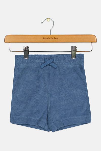 GAP Toddlers Boy Textured Drawstring Basic Shorts, Dark Blue