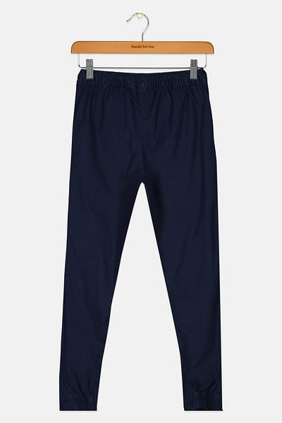 GAP بنطال رياضي سادة برباط للأولاد الصغار، أزرق داكن