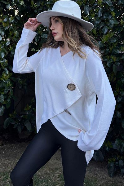 NEW LAVİVA Women's Ecru Cardigan - 700-3328