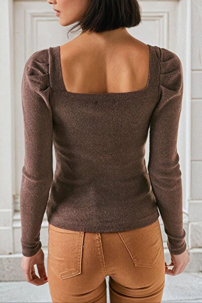 NEW LAVİVA Women's Coffee Blouse - 700-K7482