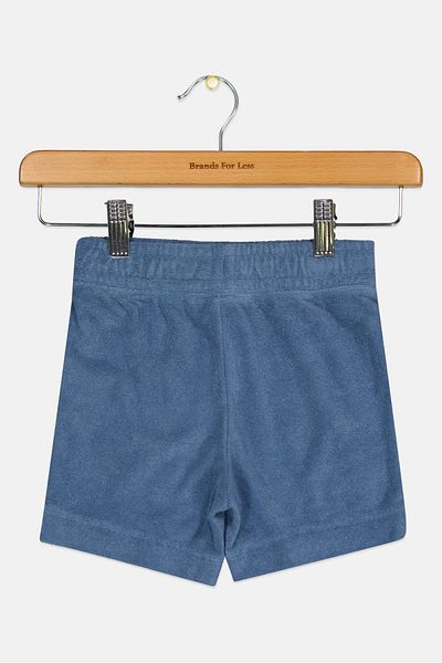 GAP Toddlers Boy Textured Drawstring Basic Shorts, Dark Blue