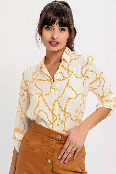 NEW LAVİVA Women's Ecru Shirt - 700-H5032