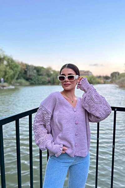 NEW LAVİVA Women's Lilac Cardigan - 700-K5596