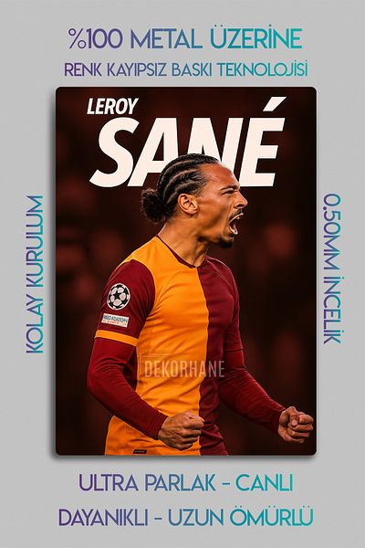 DekorHane Bright Metal Print - Leroy Sane, Decorative Painting