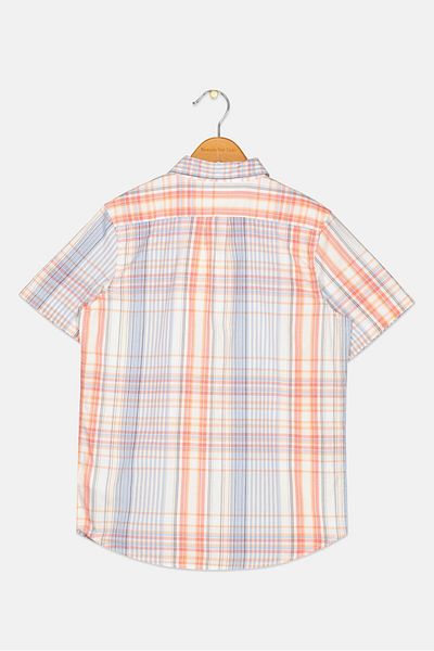 GAP Kids Boy Plaid Short Sleeves Casual Shirt, Multicolor