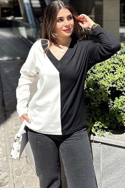NEW LAVİVA Γυναικεία βαμβακερή μπλούζα - 700-3587