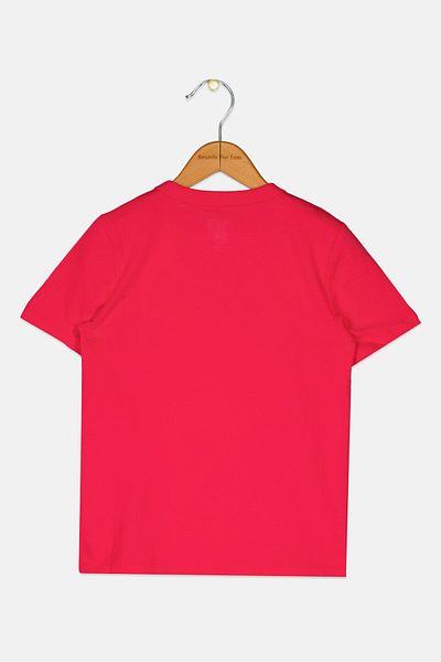 GAP Kids Boy Crew Neck Short Sleeves Graphic Print T-Shirt, Dark Pink