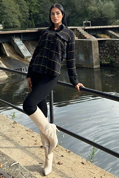 NEW LAVİVA Дамска карирана риза - 700-3498