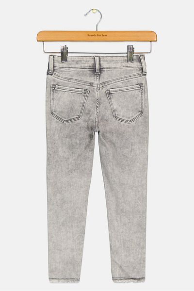 GAP Kids Girl High Rise Washed Denim Jeans, Grey