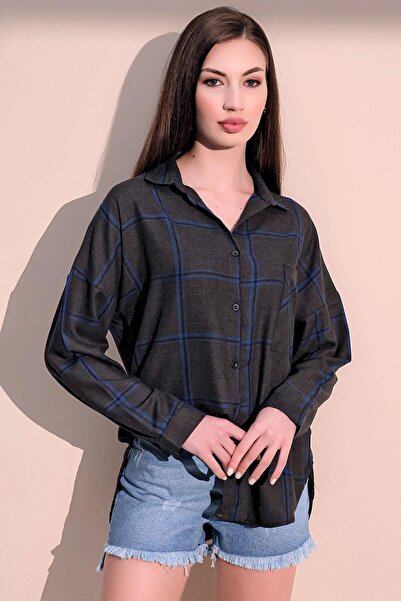 NEW LAVİVA Cămașă antracit pentru femei - 700-3268